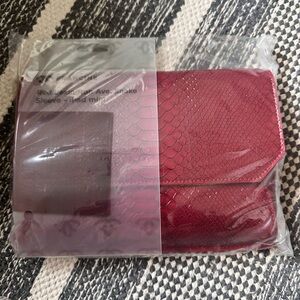 Red Snake Print Women's Bag